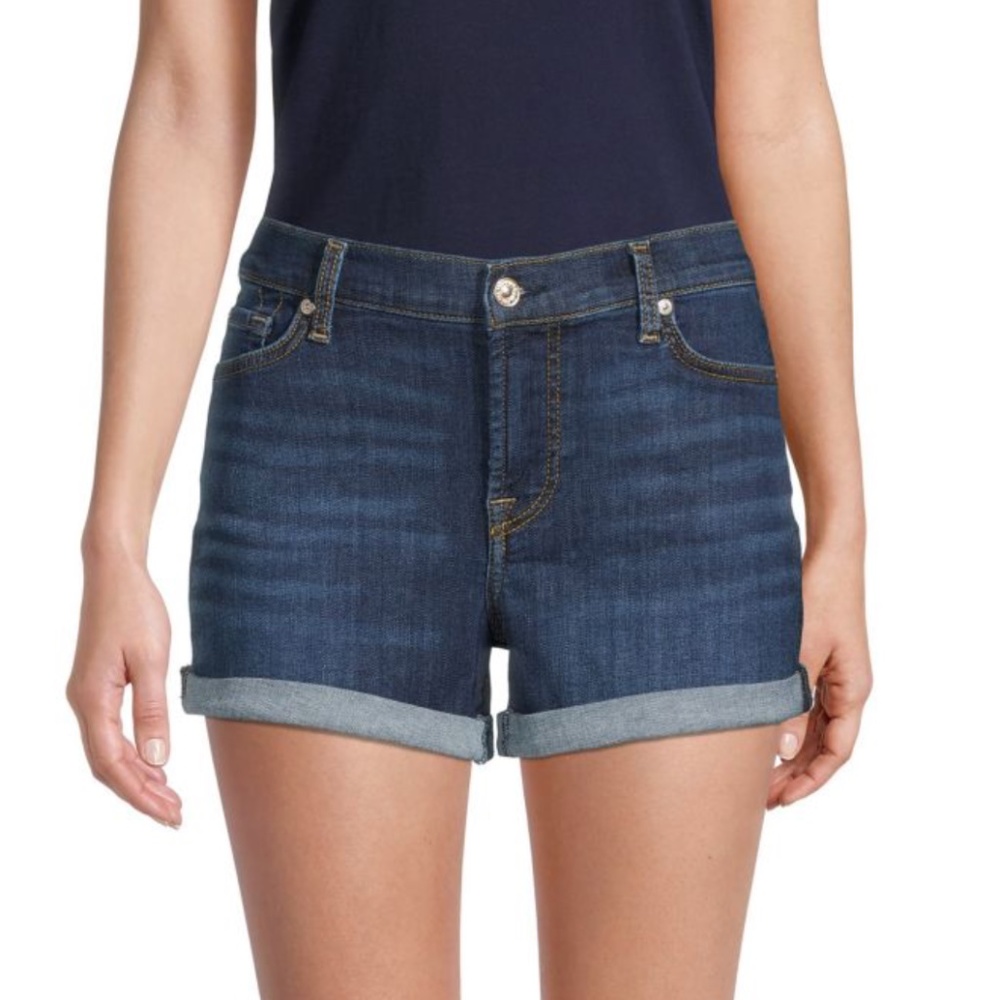 7 for all mankind Mid-Roll Jean Shorts